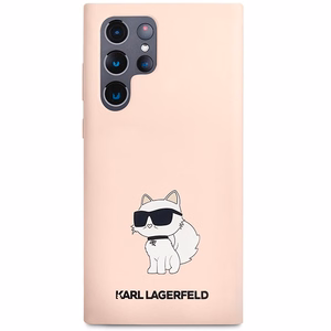 Karl Lagerfeld KLHCS23LSNCHBCP S23 Ultra S918 жёсткий чехол розовый/розовый Silicone Choupette