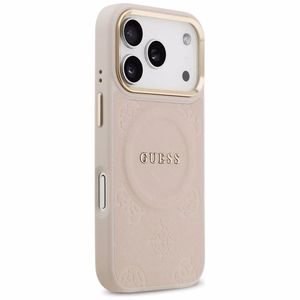 GUESS ümbris jaoks IPHONE 17 Pro compatible with MagSafe GUHMP17LPSAMSECP (PU W/ Peony Hot Stamp) roosa
