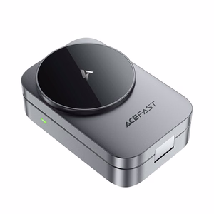 Acefast E22 3-in-1 Беспроводная индукционная зарядная станция, совместима с MagSafe - серый