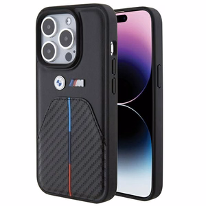 BMW Stamped Tricolor Stripe iPhone 15 Pro Ümbris - must