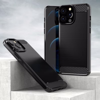 Carbon Case Paindlik kate TPU ümbris iPhone 13 Pro Max jaoks must