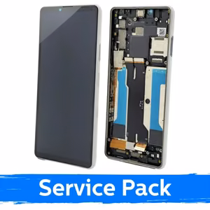 LCD ekraan sobib seadmele Sony Xperia 10 III valge raamiga (Service Pack)