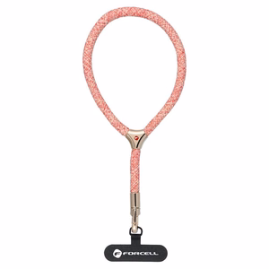 FORCELL F-DESIGN L8X36 wrist phone lanyard with adjustable length (max 18cm in the loop) roosa valge