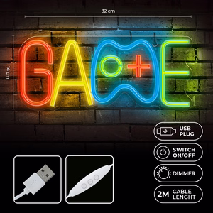 Forever Light Neon Plexi LED Game mitmevärviline FPNE40
