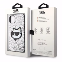 Karl Lagerfeld KLHCN61G2CPS iPhone 11 / Xr 6.1" hõbedane/hõbedane hardcase Glitter Choupette Patch