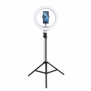 LED Ring Stream RGB lamp 12" FULL COLOR with hoidja jaoks mobile + tripod must