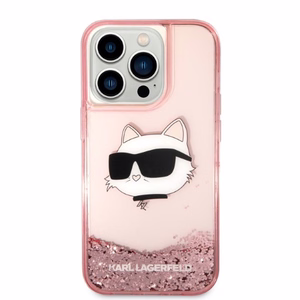 Karl Lagerfeld KLHCP14LLNCHCP iPhone 14 Pro 6.1" roosa/roosa hardcase Glitter Choupette Head