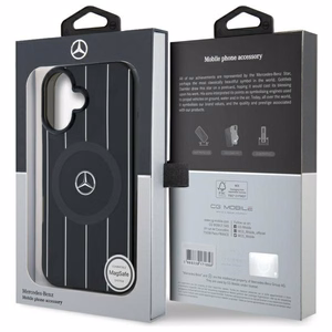 Mercedes MB Double Layer Crossed Lines MagSafe ümbris jaoks iPhone 16 - must