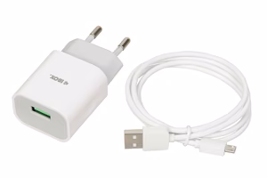 Laadija iBOX C-41 USB 2A, 1 USB port, microUSB kaabel, valge
