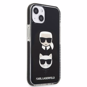Karl Lagerfeld Karl&Choupette Head чехол для iPhone 13 - чёрный