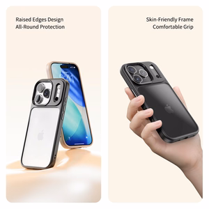 Rock Guard Lens Protection Series Ümbris jaoks Iphone 17 Pro Max läbipaistev-must