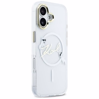Karl Lagerfeld IML Choupettes Karl Script Logo MagSafe iPhone 17 Ümbris - Clear