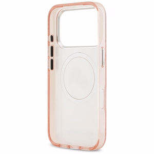 Karl Lagerfeld IML Glitter Karl & Choupette Heads Logo MagSafe Ümbris jaoks iPhone 17 Pro - Roosa