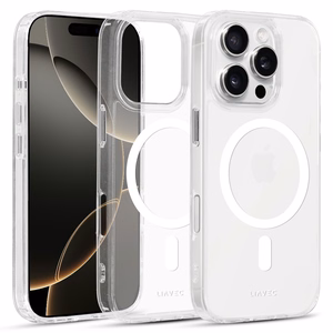 Liavec Glossy Magsafe Clear Ümbris do Iphone 16 Pro Max valge
