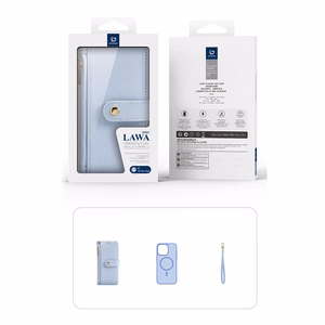 Dux Ducis Lawa Leather Ümbris jaoks iPhone 15 Pro Max - Sinine