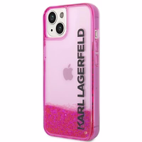 Karl Lagerfeld Liquid Glitter Elong Case iPhone 14 Plus jaoks - roosa