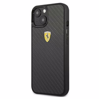 Ferrari FEHCP13SFCABK iPhone 13 mini 5.4" must/must kõvakott On Track Real Carbon