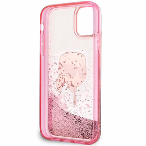 Чехол Karl Lagerfeld Glitter Karl Head для iPhone 11/XR - розовый