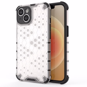 Honeycomb ümbris iPhone 14 soomustatud hübriidkate läbipaistev