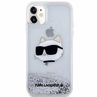 Karl Lagerfeld KLHCN61LNCHCS iPhone 11/ XR hõbedane/hõbedane hardcase Glitter Choupette Head