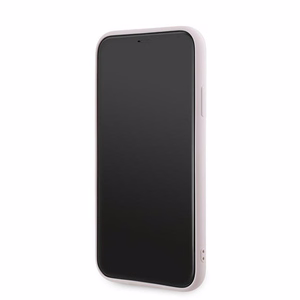 Karl Lagerfeld Diagonal Quilted Script ümbris jaoks iPhone 11 / Xr - roosa