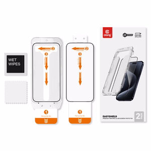 Crong EasyShield 2-Pack karastatud ekraanikaitseklaasid seadmele iPhone 16 / 15, 2 tk