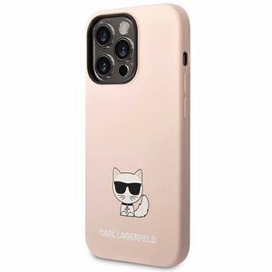 Karl Lagerfeld KLHCP14LSLCTPI iPhone 14 Pro 6.1 "hardcase light roosa / light roosa Silicone Choupette Body