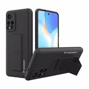 Wozinsky Kickstand Case silikoonümbris tugijalaga Xiaomi Redmi Note 11S / Note 11 jaoks, must