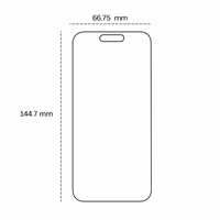 Karastatud klaas 2,5D iPhone 16 Pro / 17 / 17 Pro jaoks