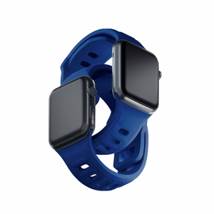 3mk silikoonrihm Apple Watchile, 42/44/45/46/49 mm, sinine, suur suurus