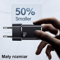 USAMS võrgulaadija 1xUSB-C+1xUSB T43 33W (ainult pea) PD3.0 +QC3.0 kiirlaadimine valge CC144TC02 (US-CC144)