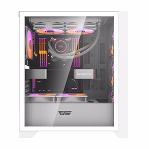 Darkflash DRX70 MESH computer ümbris (valge) + 4 RGB fans