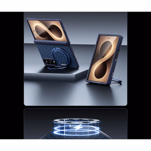 Benks Magnetic Armor Grid Pro Grand Combo ümbris Samsung Galaxy Z Fold 8 jaoks, sinine (C.K.FL.SA.BE.C060)
