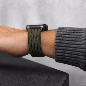 Tech-Protect Nylon Sport nailonist spordirihm mudelitele Apple Watch 44 / 45 / 46 / 49 mm, tumeroheline