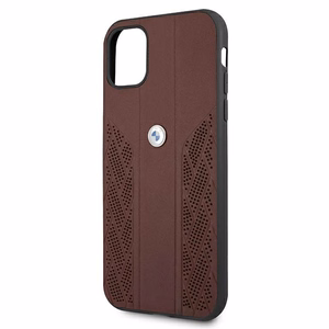 BMW Leather Curve perforeeritud ümbris iPhone 11 / Xr jaoks - punane