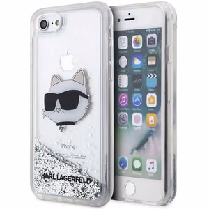 Karl Lagerfeld KLHCI8LNHCCS iPhone 7/8/ SE 2020/2022 hõbedane/hõbedane hardcase Glitter Choupette Head
