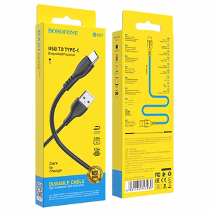 Borofone Кабель BX51 Triumph - USB на Type C - 3A 1 метр черный