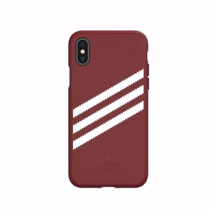 Adidas OR Molded PU Suede ümbris jaoks iPhone X / XS - burgundy