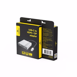 Gembird A-CM-HDMIFDPF-01 USB-C HDMI + DP adapter, 4K 60Hz, must