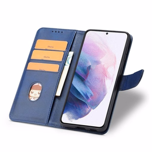 Magnet Case Elegantne ümbris Flip Cover Samsung Galaxy S22 + (S22 Plus) sinine