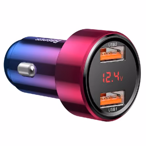 Autolaadija Baseus (CCMLC20A-09) (2xUSB; 45W; 6A) punane