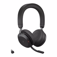 Jabra Evolve2 75 MS Link380c - belaidės ausinės su aktyviąja triukšmo slopinimo funkcija, juodos spalvos
