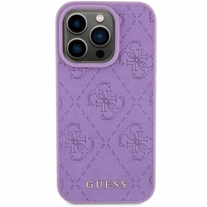 Guess чехол для iPhone 15 Pro GUHCP15LP4EPMU (Quilted 4G Classic) светло-фиолетовый