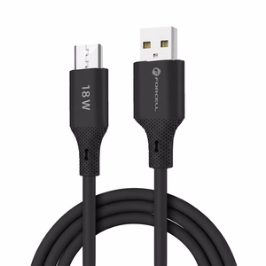 Kaabel USB A to Micro USB Forcell F-Energy QC3.0 2,4A 18W Silikoon 1 m C341 must