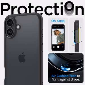 SPIGEN ümbris ULTRA HYBRID jaoks IPHONE 16 matte must