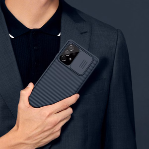 Nillkin CamShield Pro Case soomustatud ümbris Kaamera kaitsekate Samsung Galaxy A73 mustale mudelile