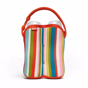 BUILT Bottle Buddy isoleeriv neopreenist kott kahele pudelile, Baby Pink Stripe
