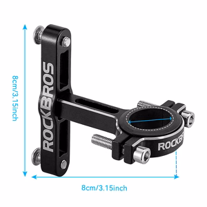 Rockbros KS-416 reguleeritav alumiiniumist pudelihoidiku adapter – must
