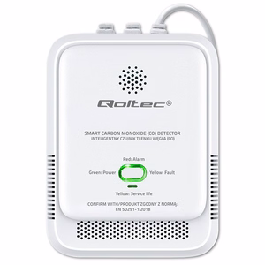 Qoltec 52576 vingugaasi andur | CO detektor | 85dB alarm | LED