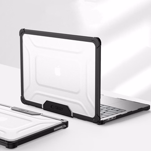 Tech-Protect SmartShell Pro ümbris jaoks MacBook Air 13" 2023-2025 M2 / M3 / M4 - läbipaistev and must